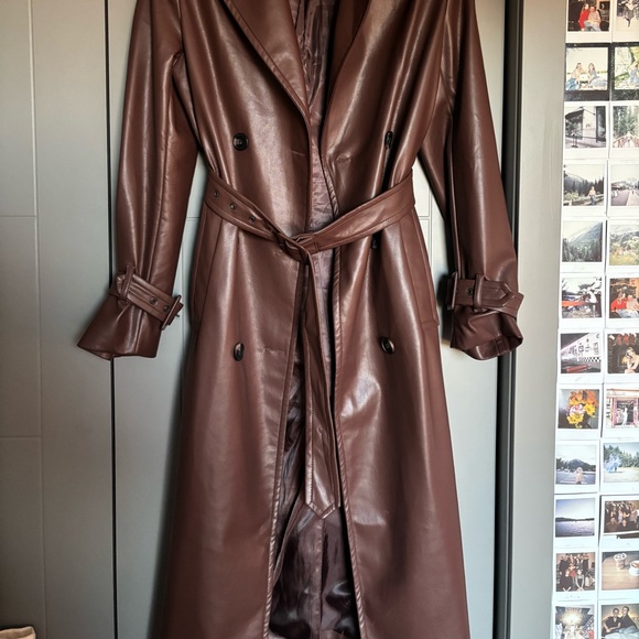 ‼️SOLD‼️Leather trench coat - Picture 4 of 7